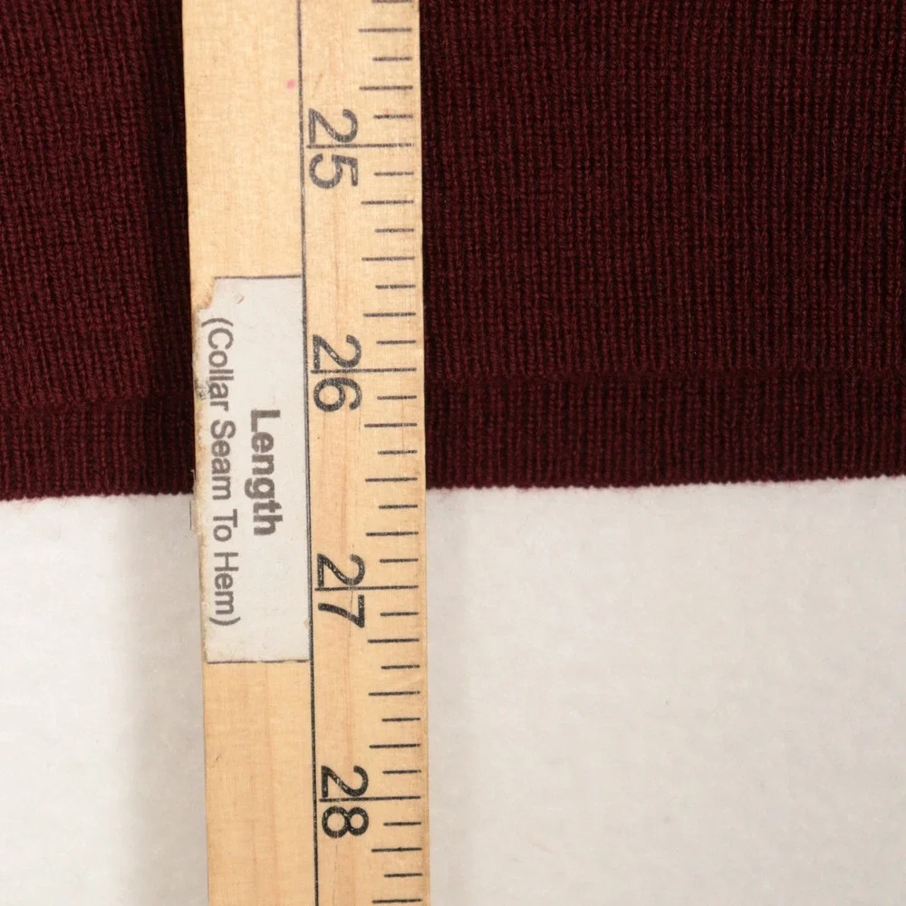 Banana Republic Sweater 100% Merino Wool Crewneck Burgundy Luxury Men M NWT